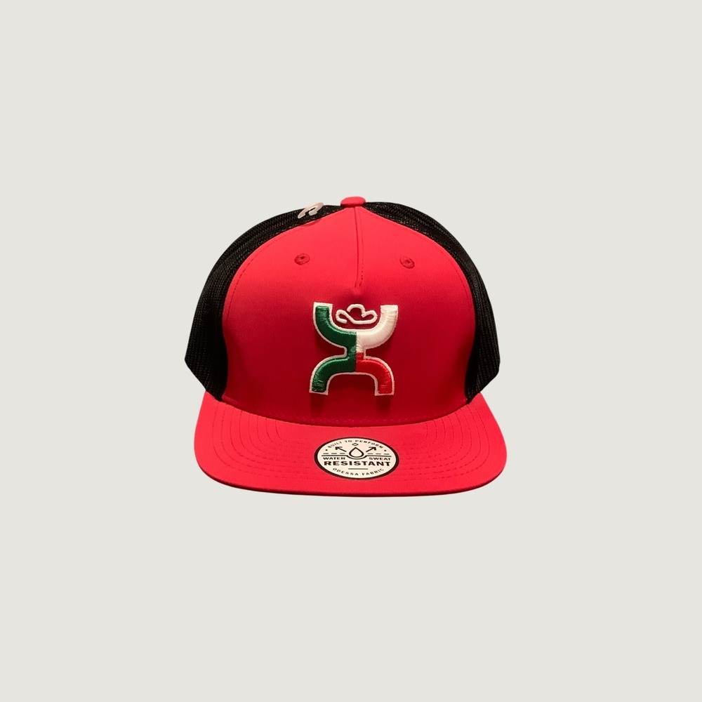Hooey Trucker Hat Mens OSFA Boquillas HY Red Black Mexico Logo New